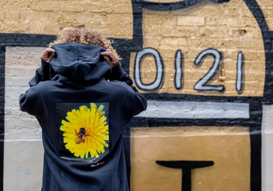 Black Nike SB yellow flower hoodie