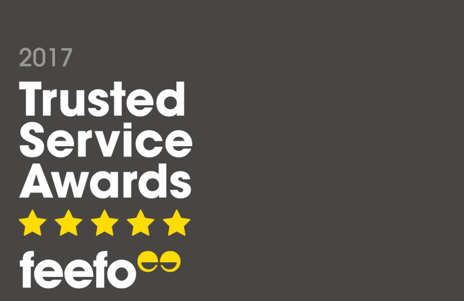 We've Won The Feefo Gold Trusted Service Award