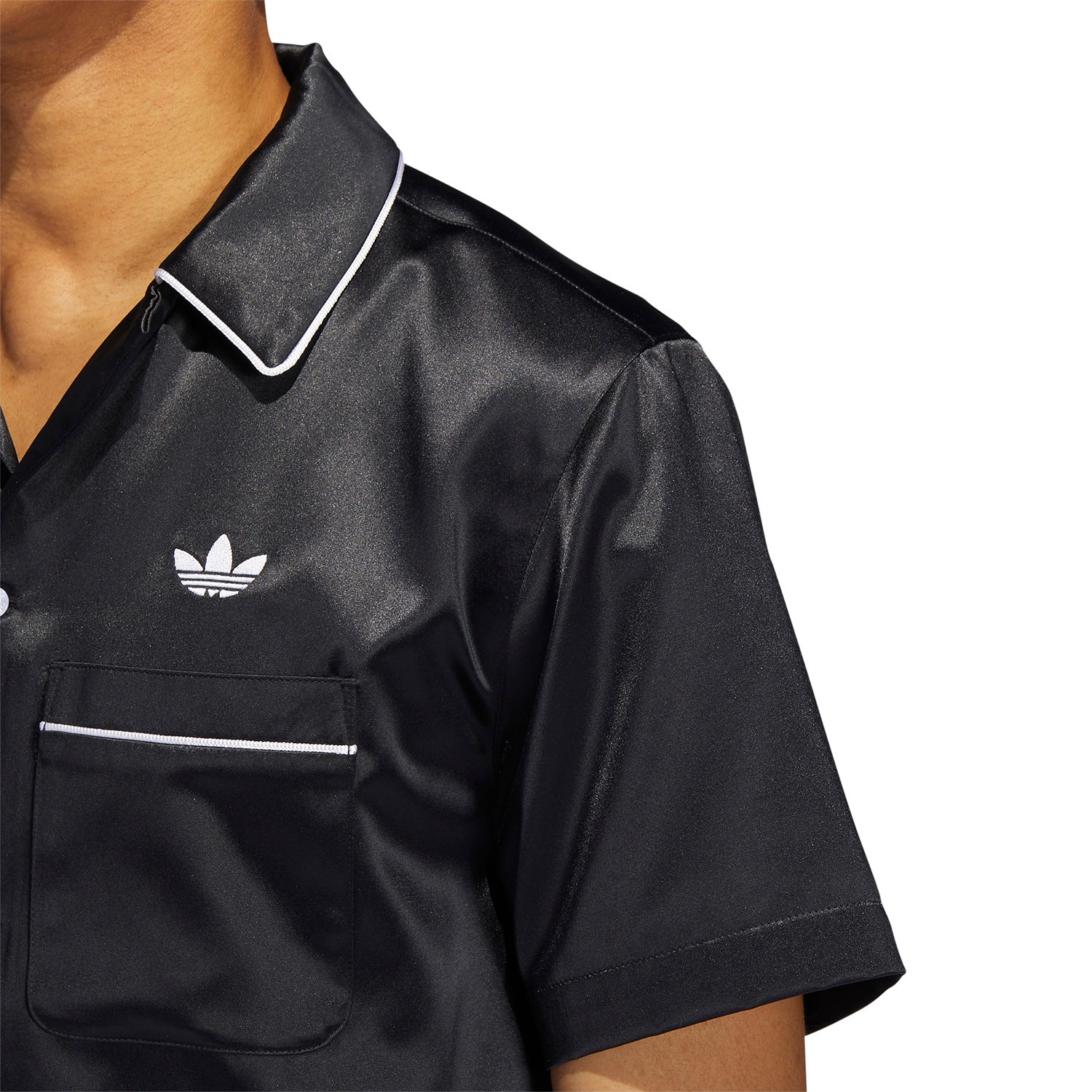 Adidas Skateboarding Bowling Shirt Black White SkateHut