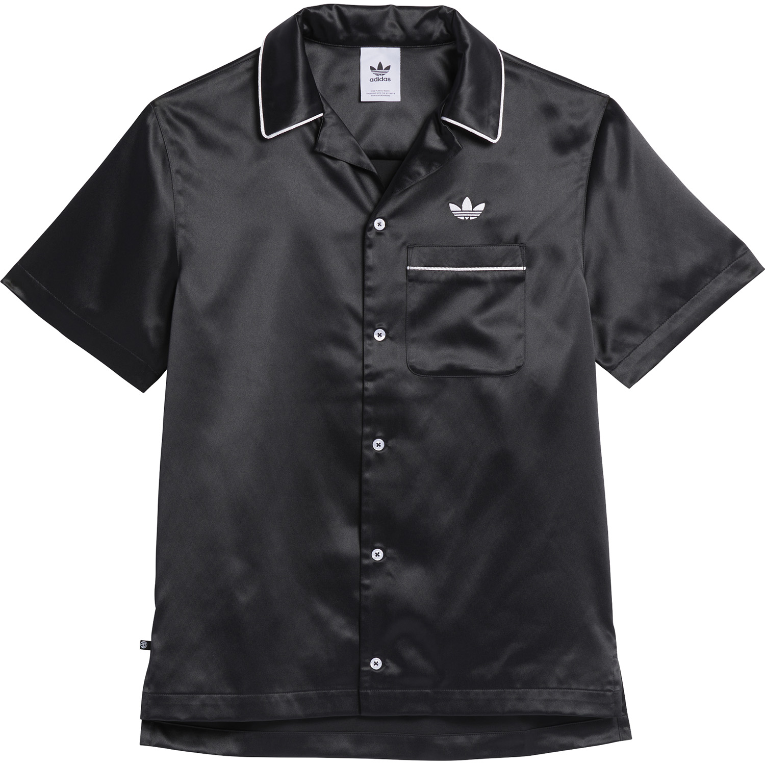 Adidas Skateboarding Bowling Shirt - Black/White | SkateHut