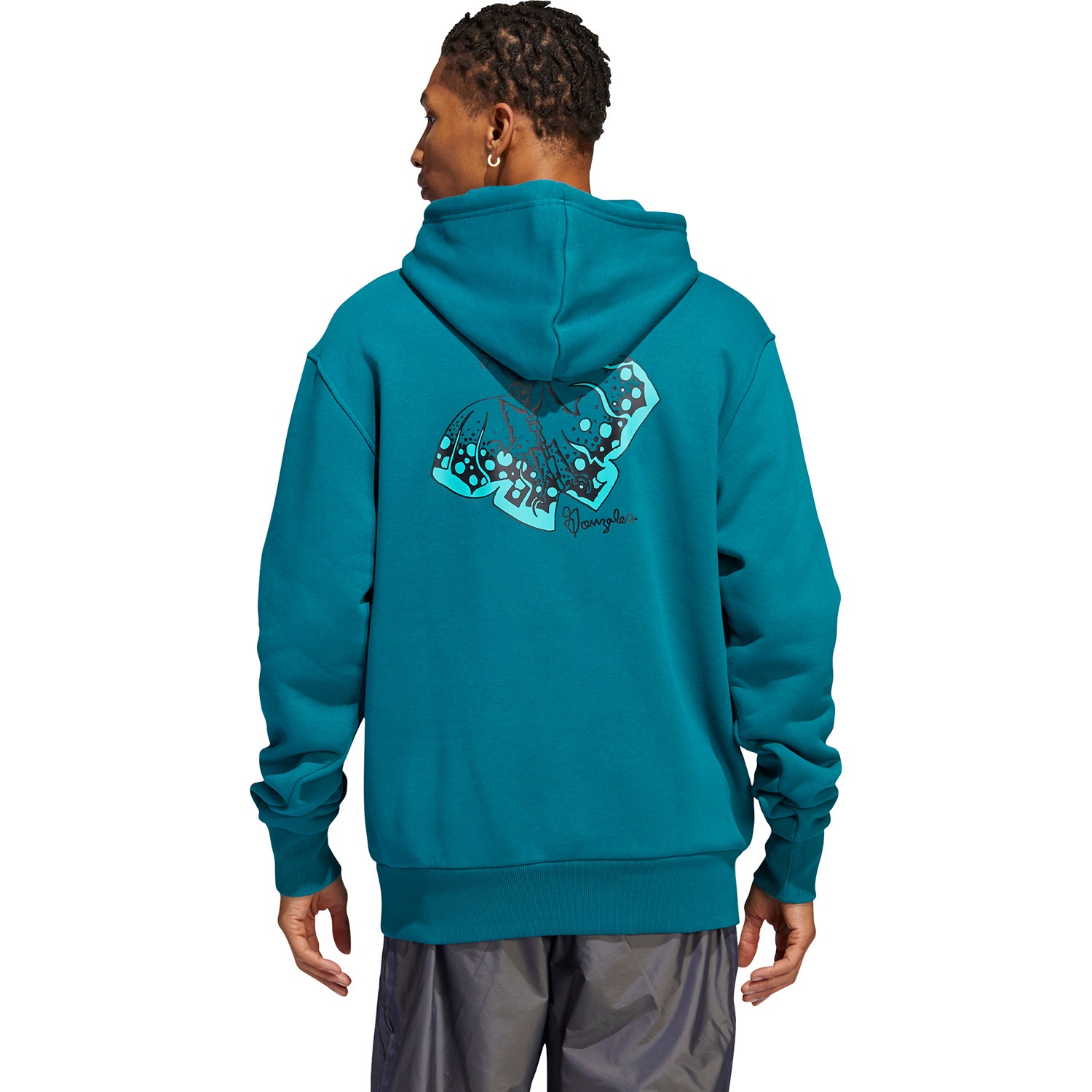Adidas Skateboarding G Shmoo Hoodie Teal SkateHut