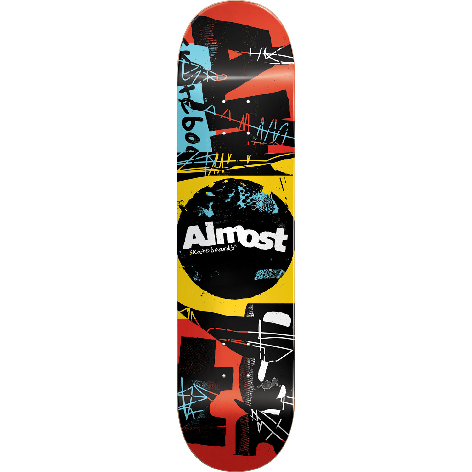 Almost Scum Punk Skateboard Deck - Red 8.125 