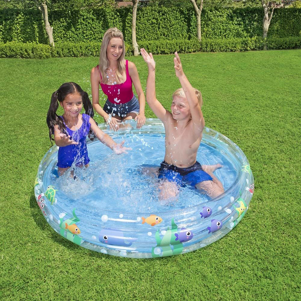 Section Ring Paddling Pool H2OGO! Big Metallic 3-Ring Inflatable