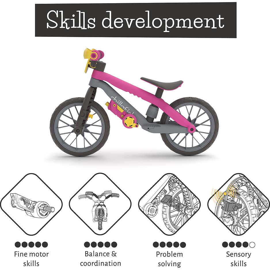 Chillafish BMXie Moto Balance Bike Pink SkateHut