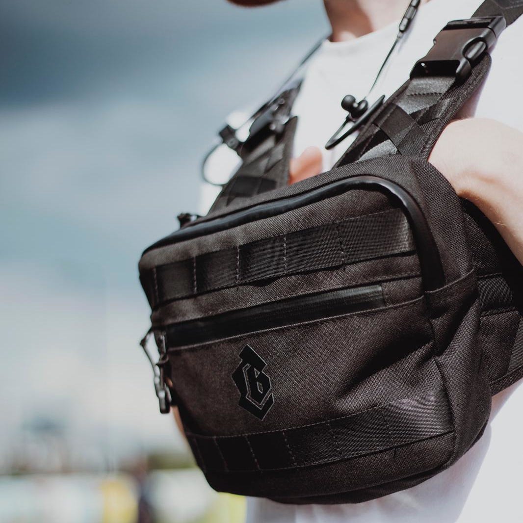 Collective BMX Chest Rig Bum Bag Black
