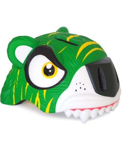 Crazy Safety Animal Kids Helmet - Green Tiger