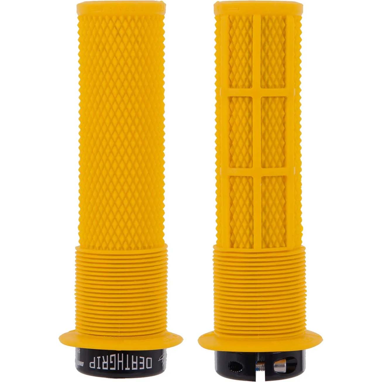 DMR Brendog DeathGrip Thick Flanged Mountain Bike Grips Gul Yellow