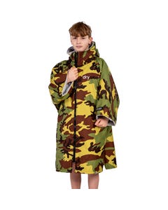 Dryrobe Advance Kids Short Sleeve V3 Changing Robe - Camoflage/Grey