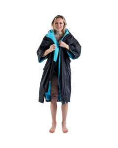 Dryrobe Advance Long Sleeve V3 Changing Robe - Black/Blue