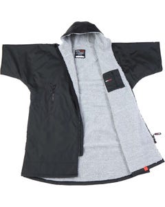 Dryrobe Advance Short Sleeve Changing Robe - Black/Grey