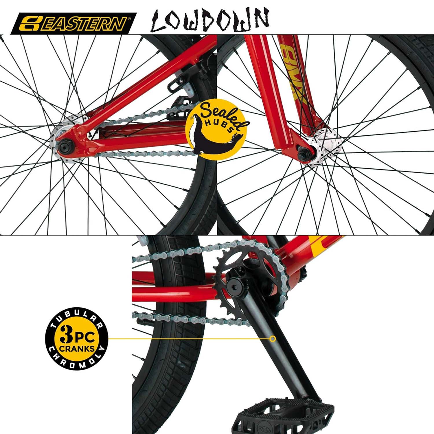 Eastern Lowdown 20 Complete BMX White SkateHut