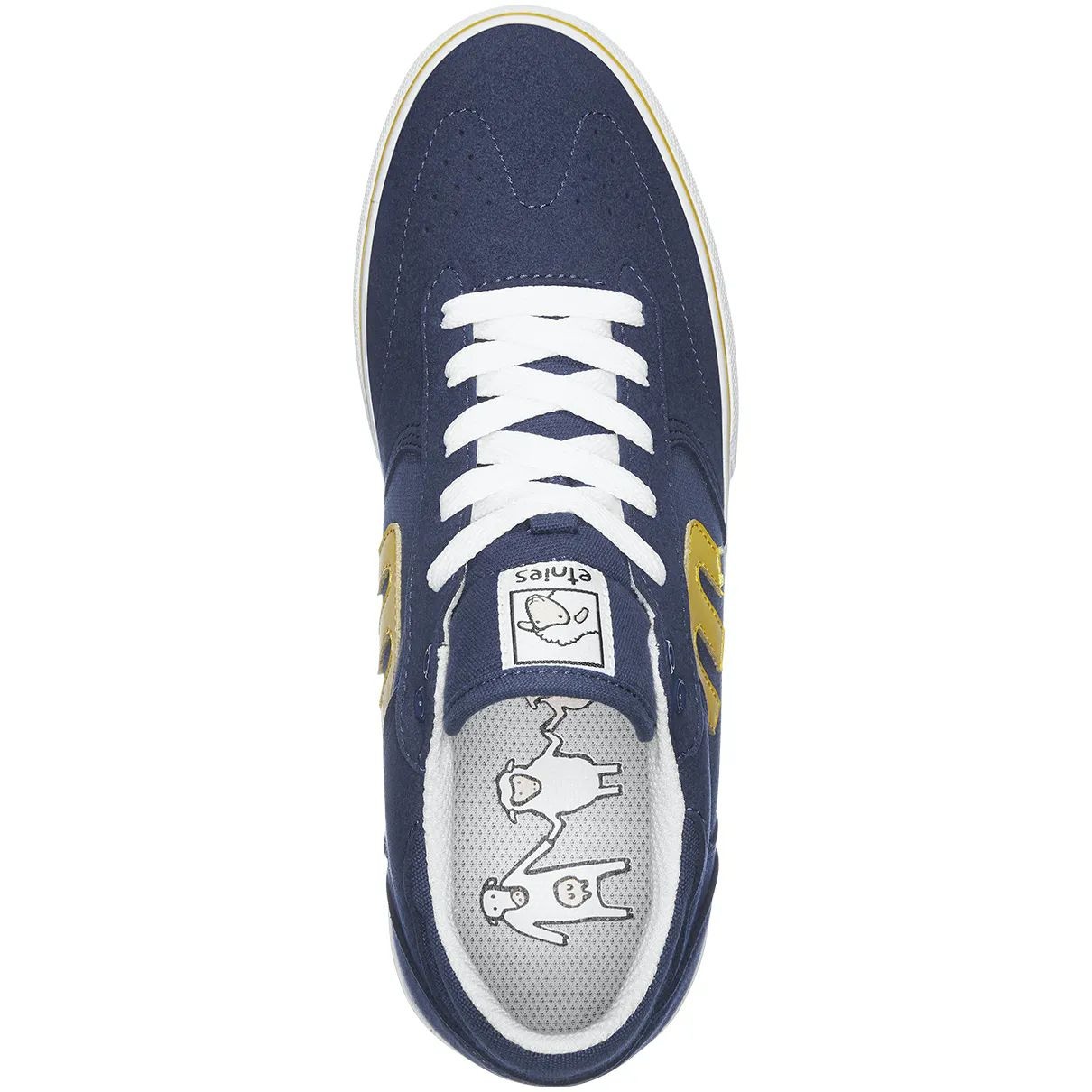 Etnies Windrow Vulc x Sheep Skate Shoes Navy Yellow White SkateHut