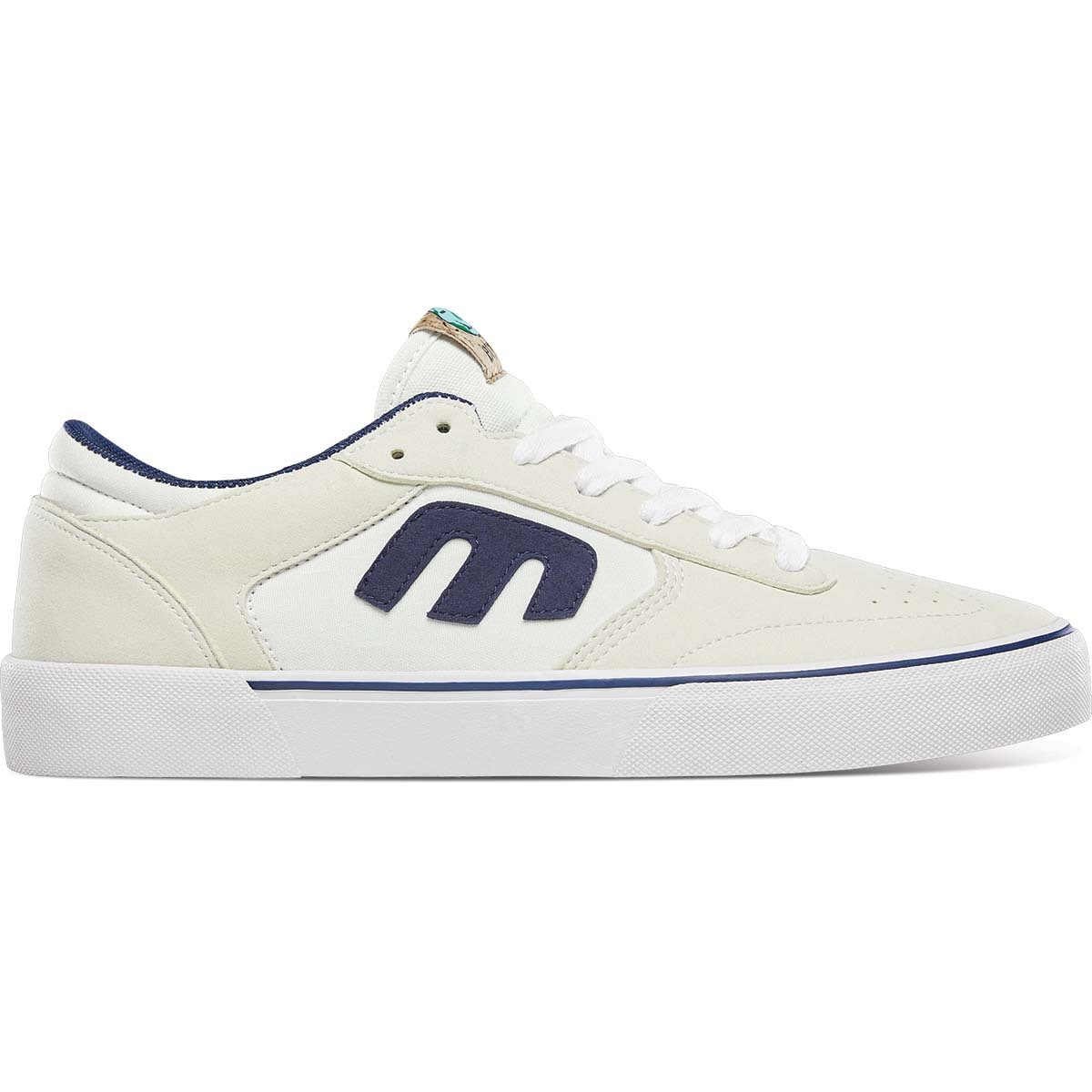 White and blue etnies cheap
