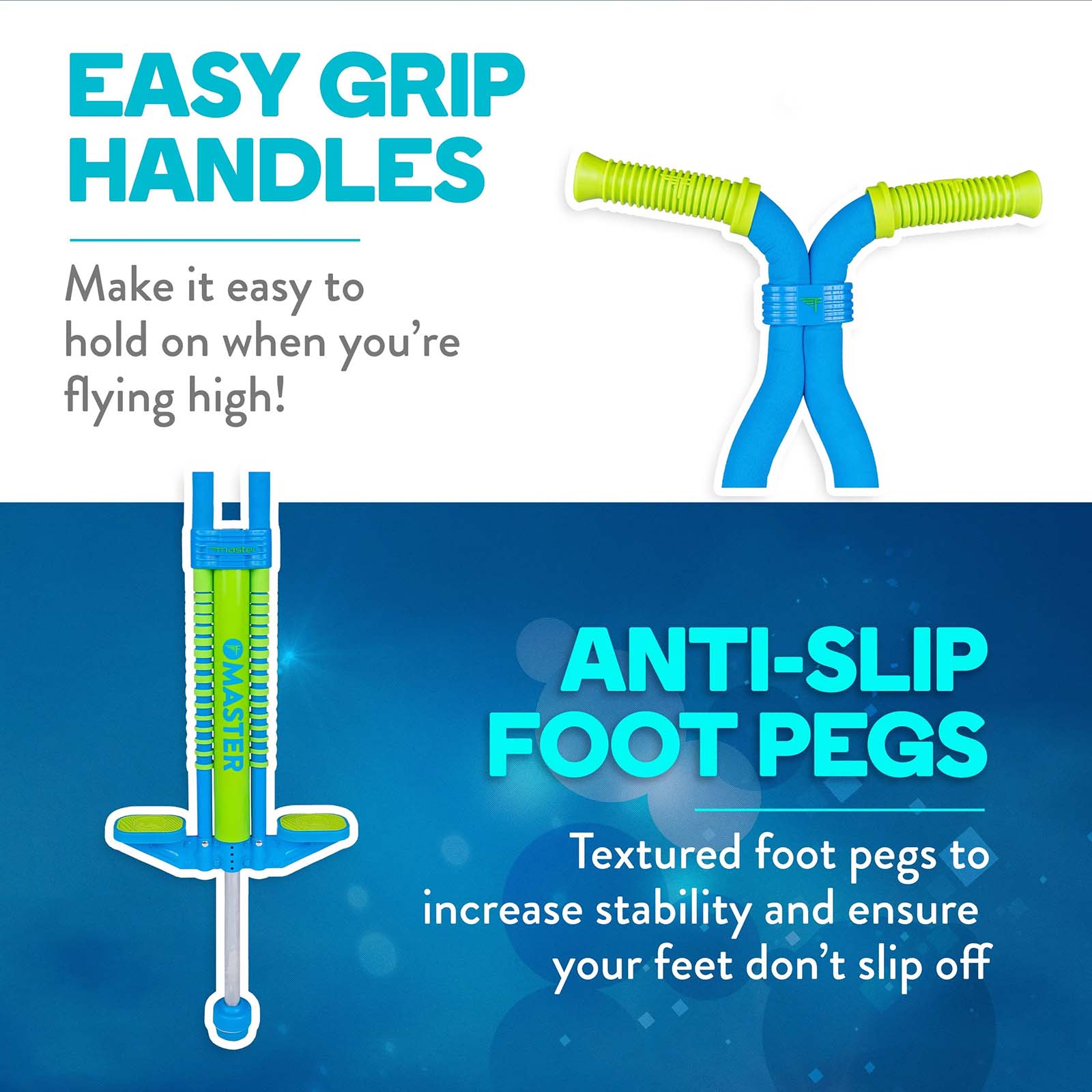 Flybar Master Pogo Stick Blue/White SkateHut