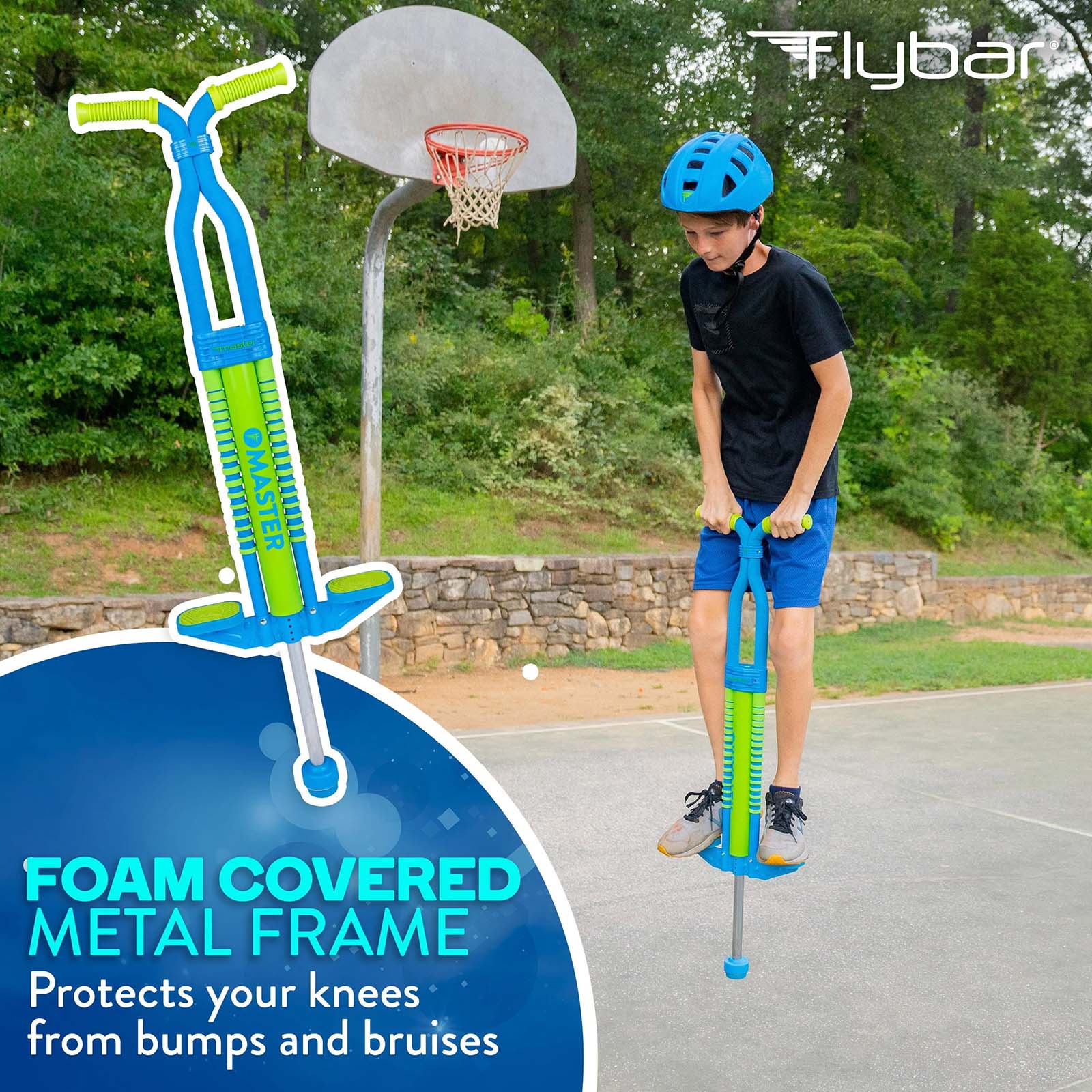 Flybar Master Pogo Stick Blue/White SkateHut