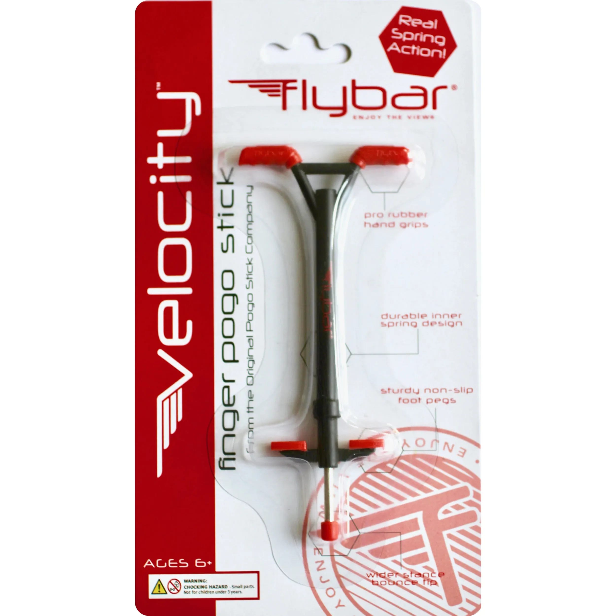 Flybar Velocity Mini Finger Pogo Stick Red