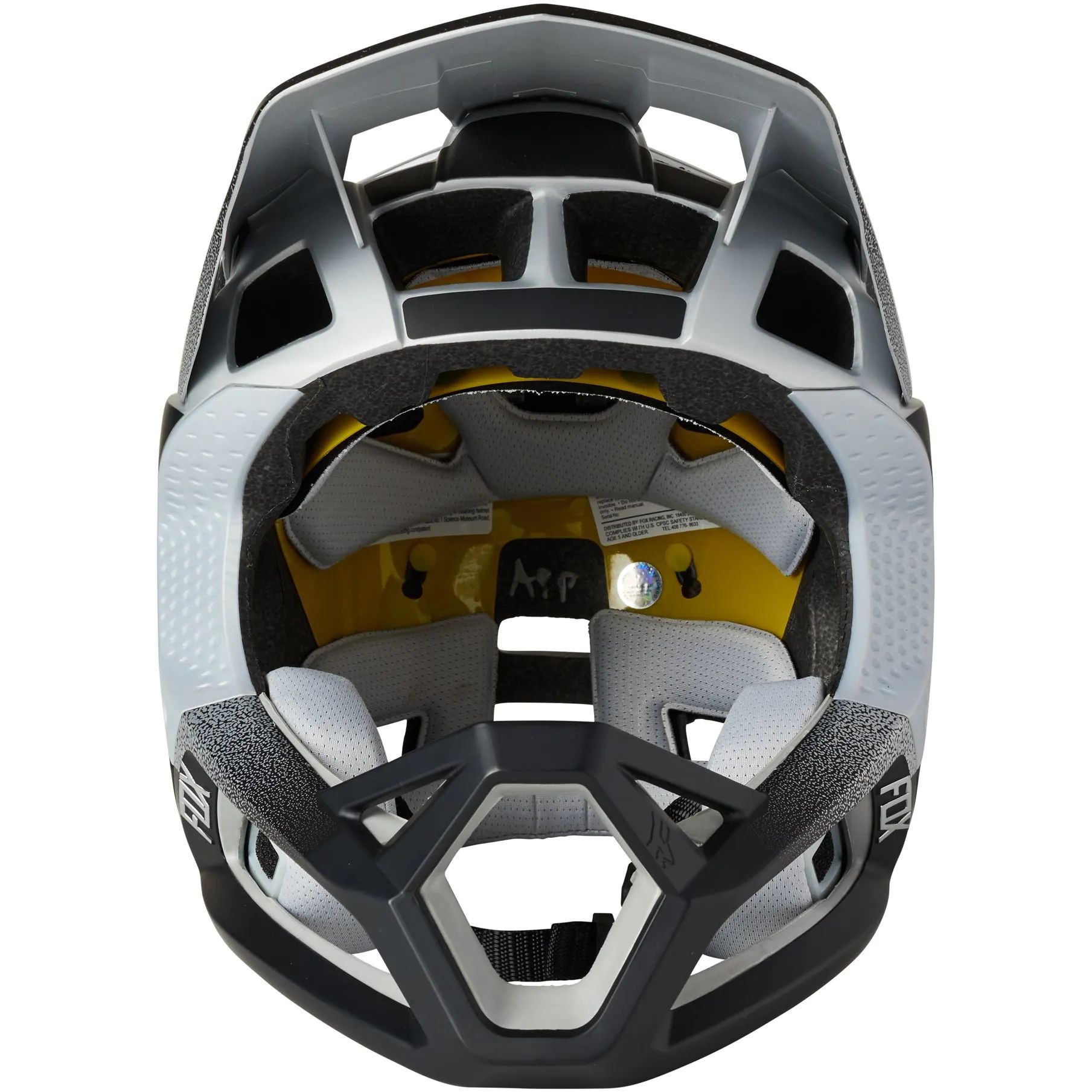 Fox Proframe Vapor MIPS Full Face Helmet Silver Black SkateHut