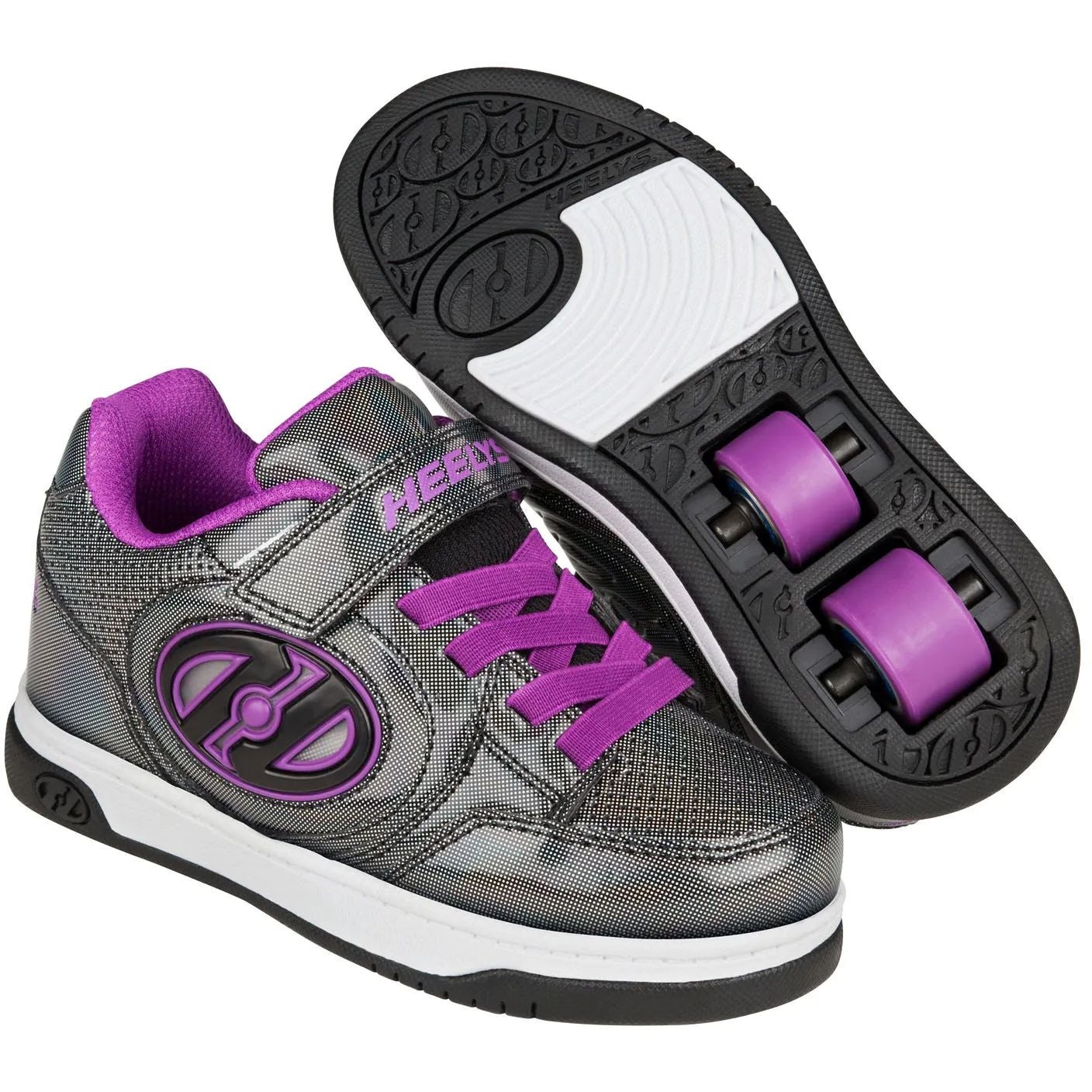 Heelys Plus X2 Lighted Black Sparkle Purple SkateHut