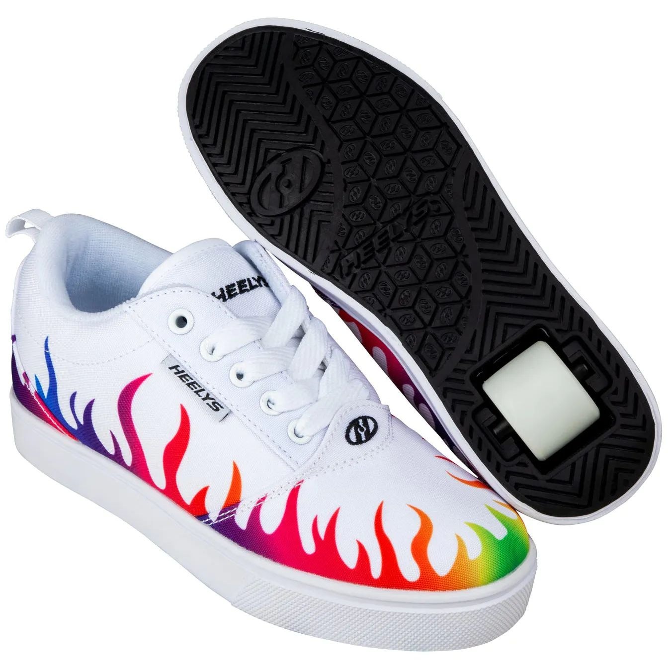 Heelys Pro 20 Prints White Rainbow Flames SkateHut