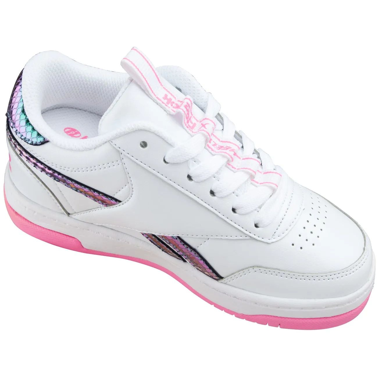 Heelys x Reebok Court Low White Neon Blue Solar Yellow Electro Pink SkateHut