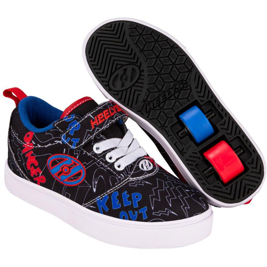 Pre Owned Heelys X2 Pro 20 Black White Danger J13 SkateHut