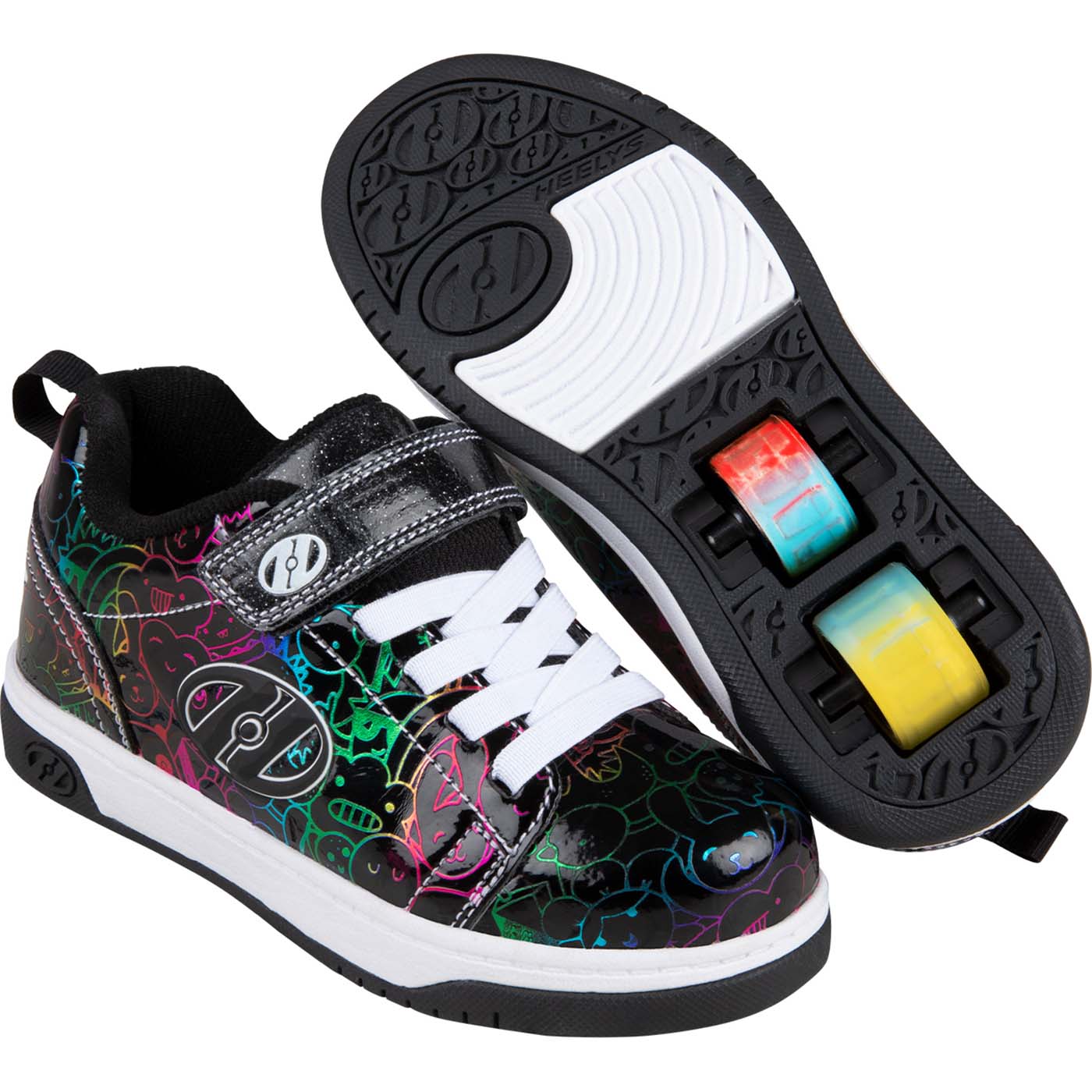 Dual Up Heelys Scarpe Heelys X2 Dual Up Black/Pink Shoes With Wheels