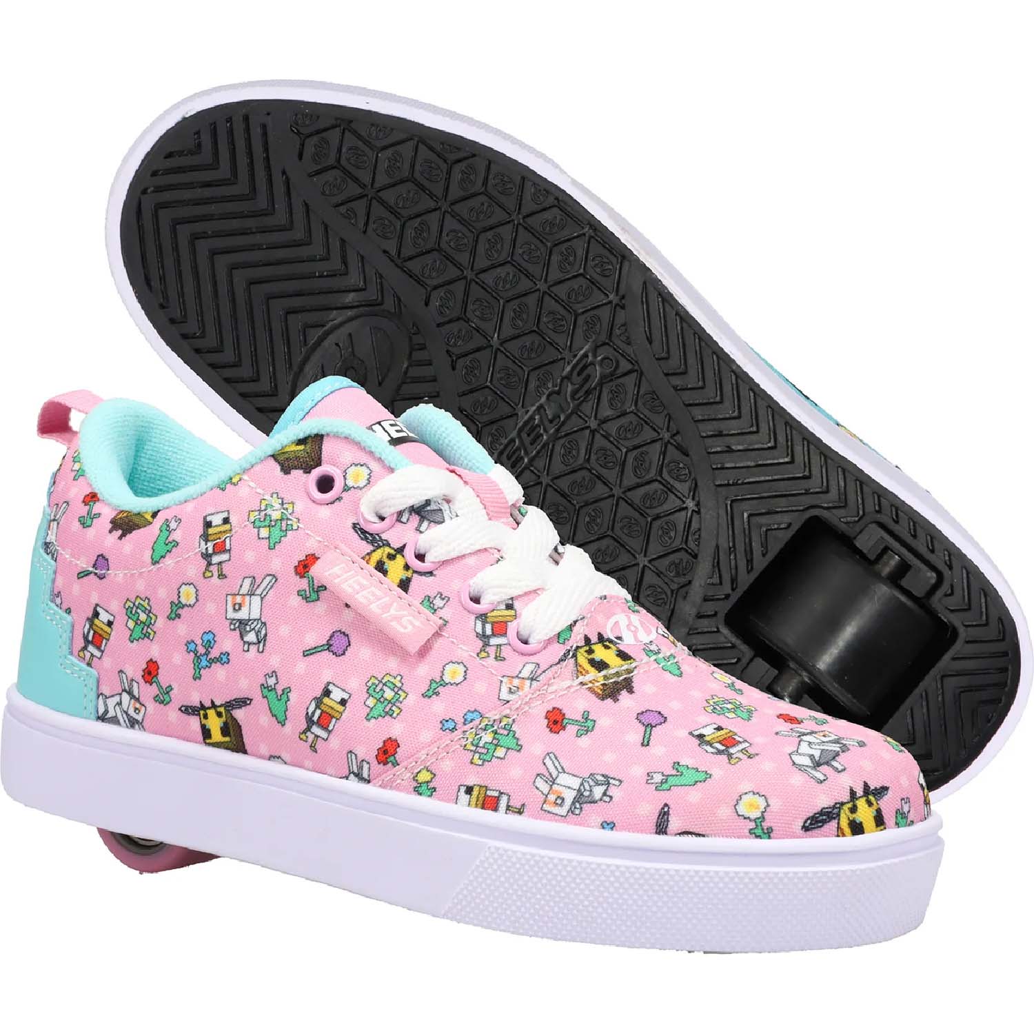 Heelys X Minecraft Pro 20 Prints Light Pink Blue Lagoon