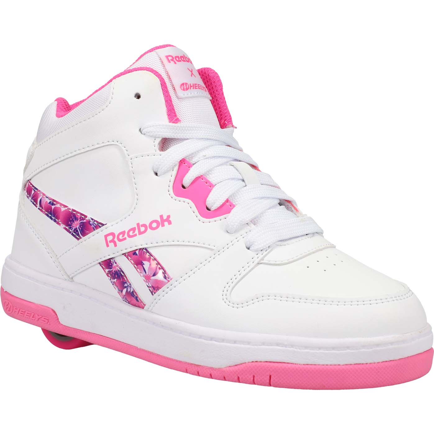 Heelys x Reebok BB 4500 Mid White Atomic Pink SkateHut
