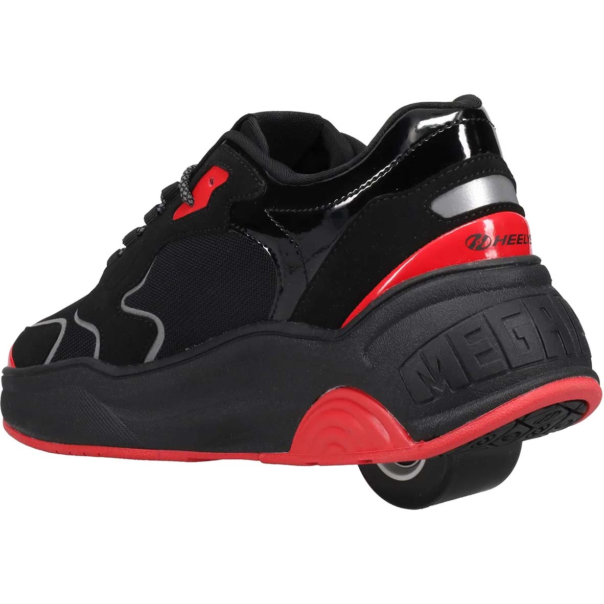 Mega Red HEELYS Mega Pro Wheeled Shoes For Kids Faster Ride With