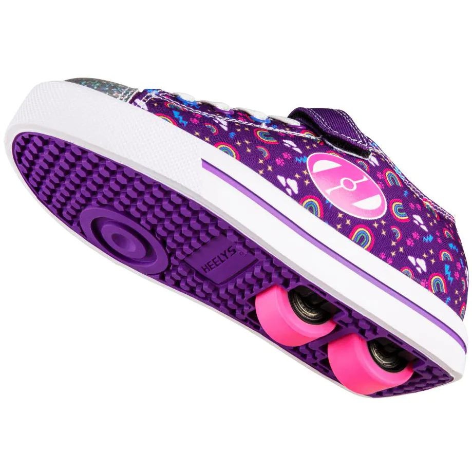 Heelys Snazzy X2 Purple Multi Rainbow SkateHut