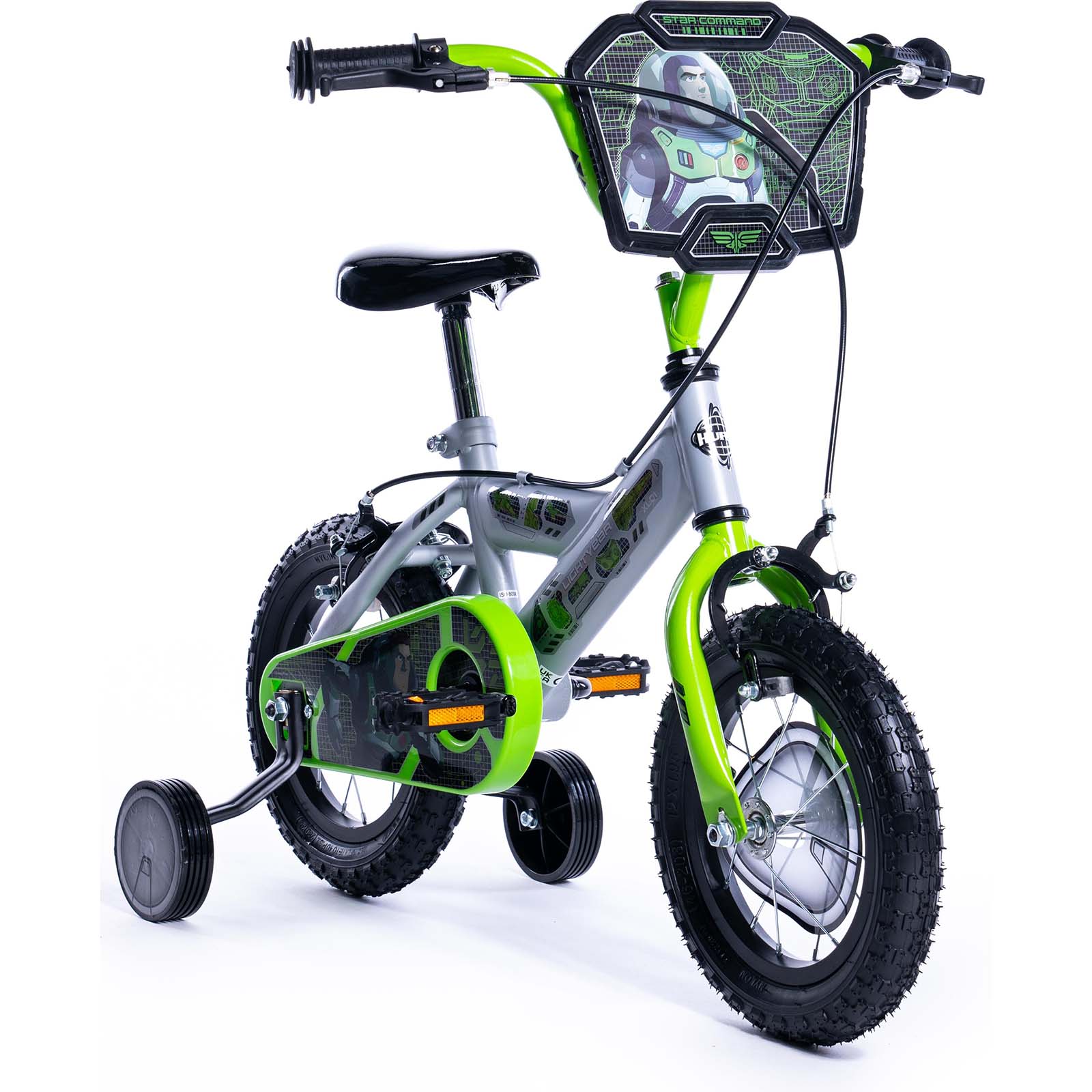 Huffy Lightyear 12 Kids Bike Silver Green SkateHut