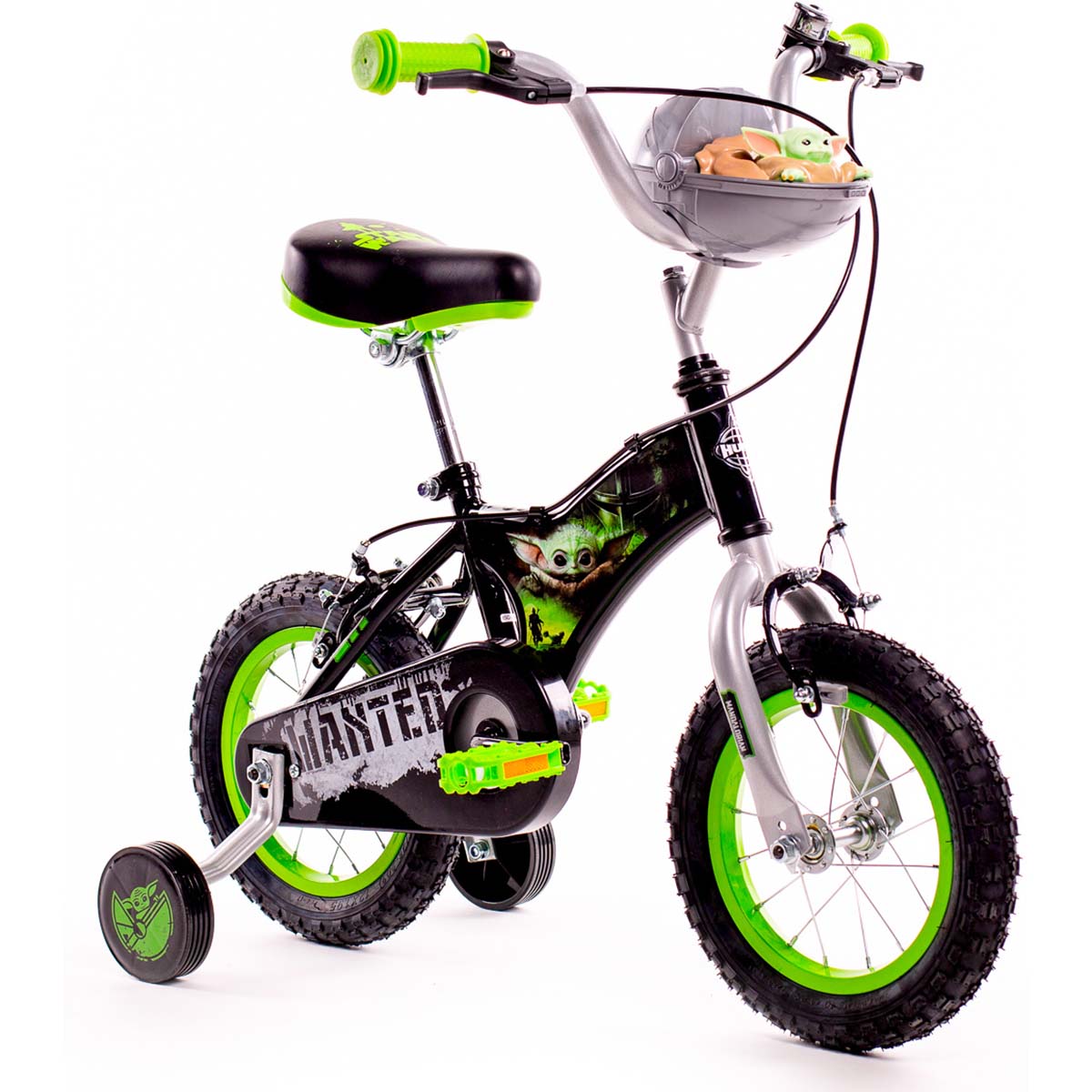 Huffy Star Wars 12 Kids Bike Black Lime