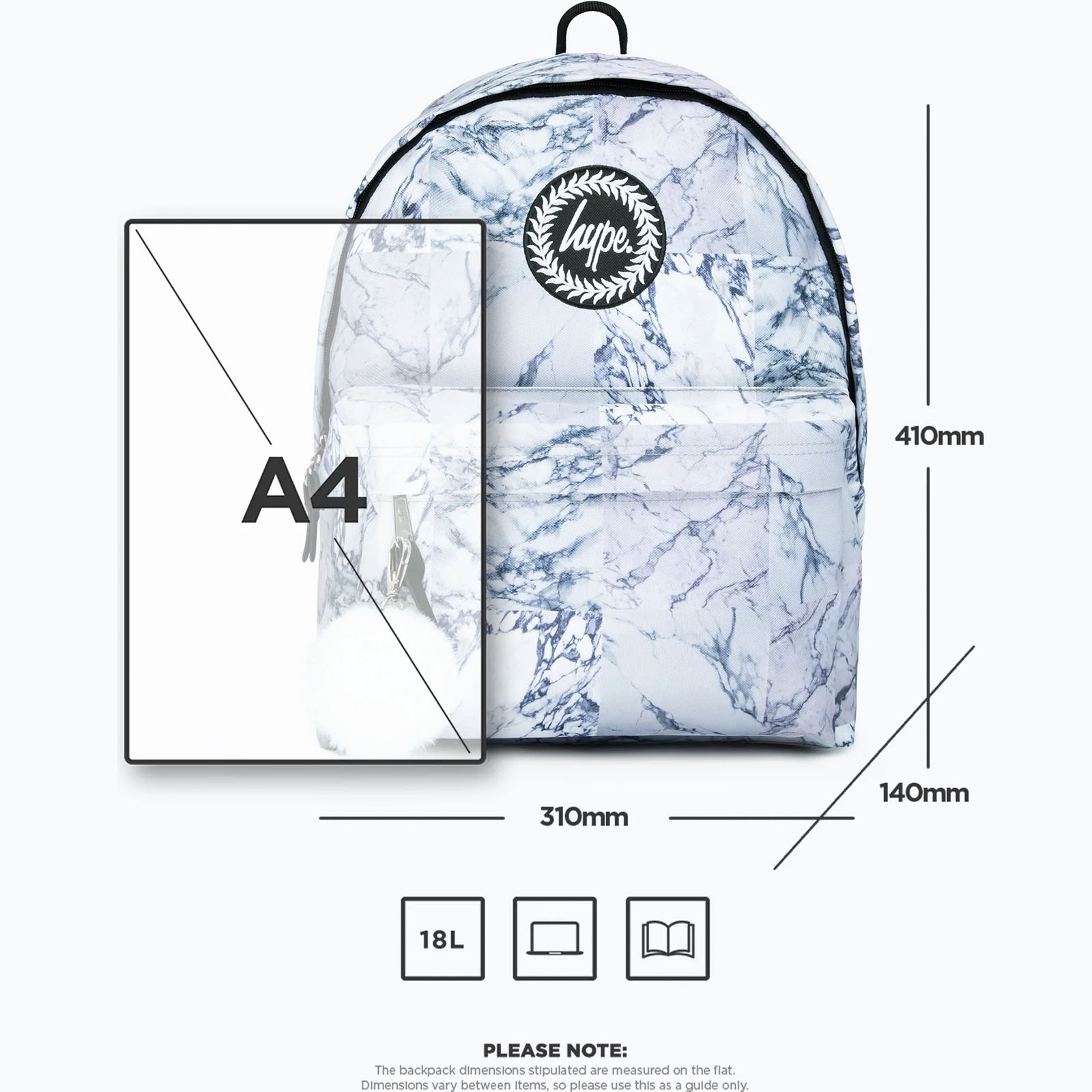 White marble backpack on sale