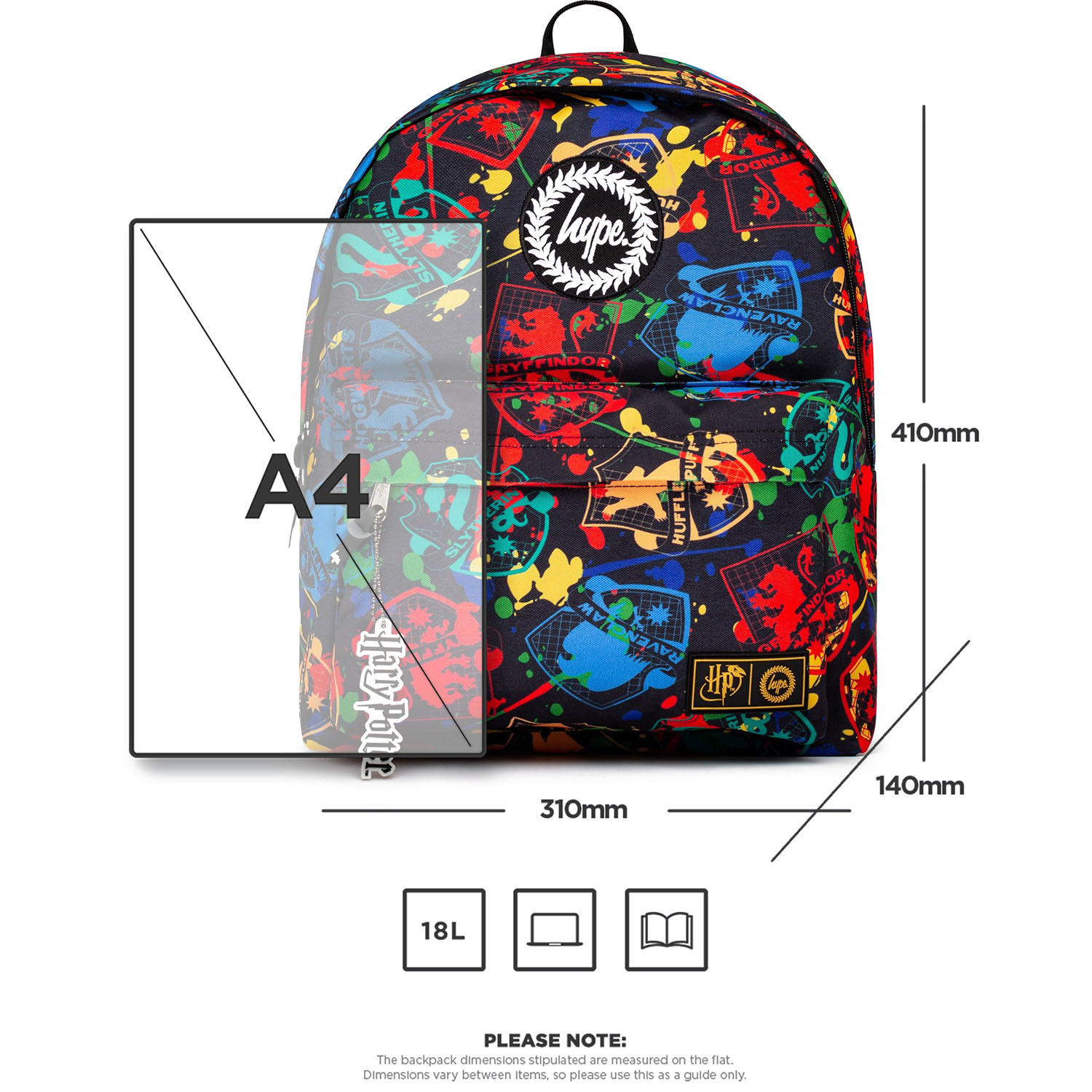 Hype x Harry Potter 18L Backpack House Splat