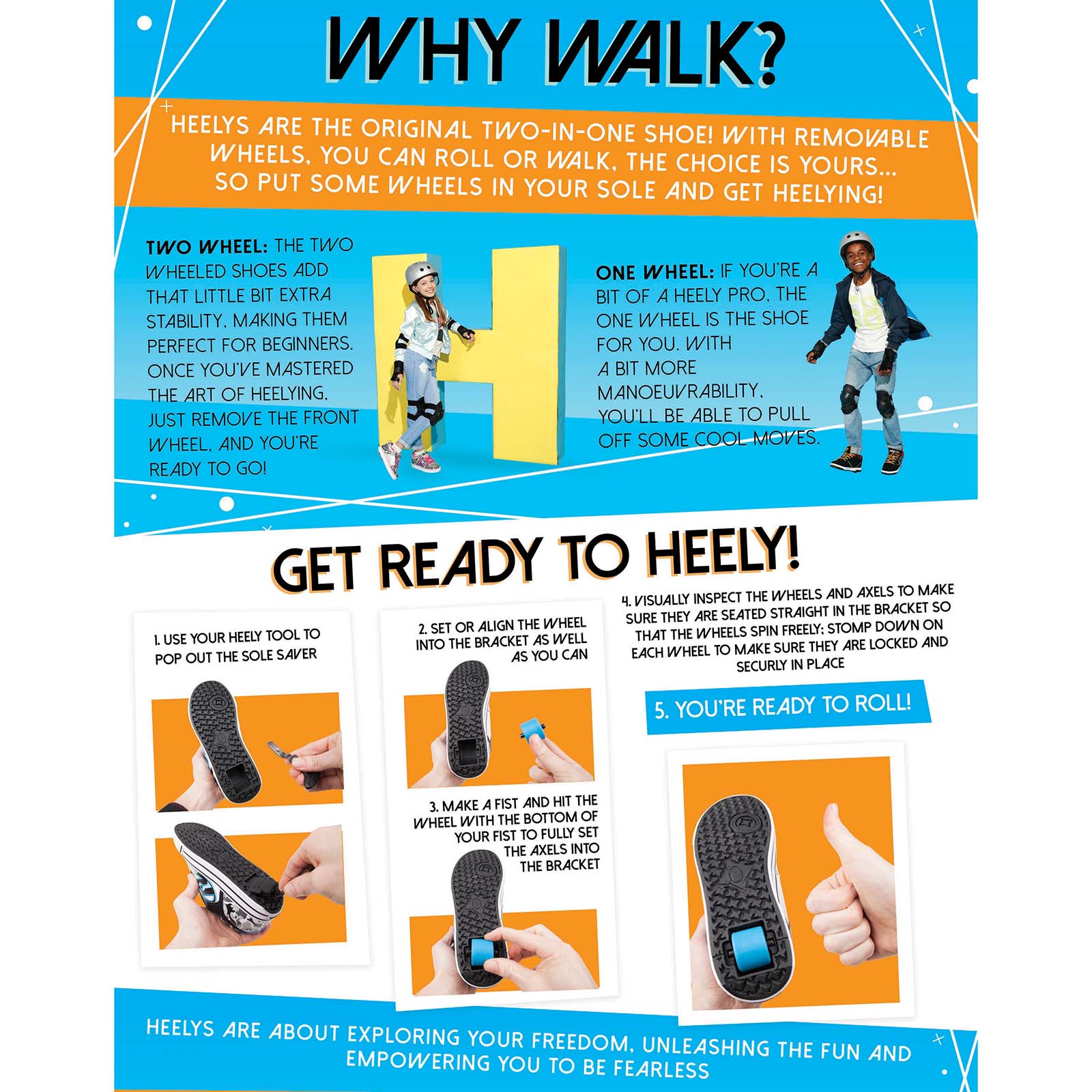 Heelys Mega Pro Black/Pink/Blue SkateHut