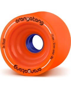 Orangatang In Heat 75mm Longboard Wheels - Orange 80a (Pack of 4)