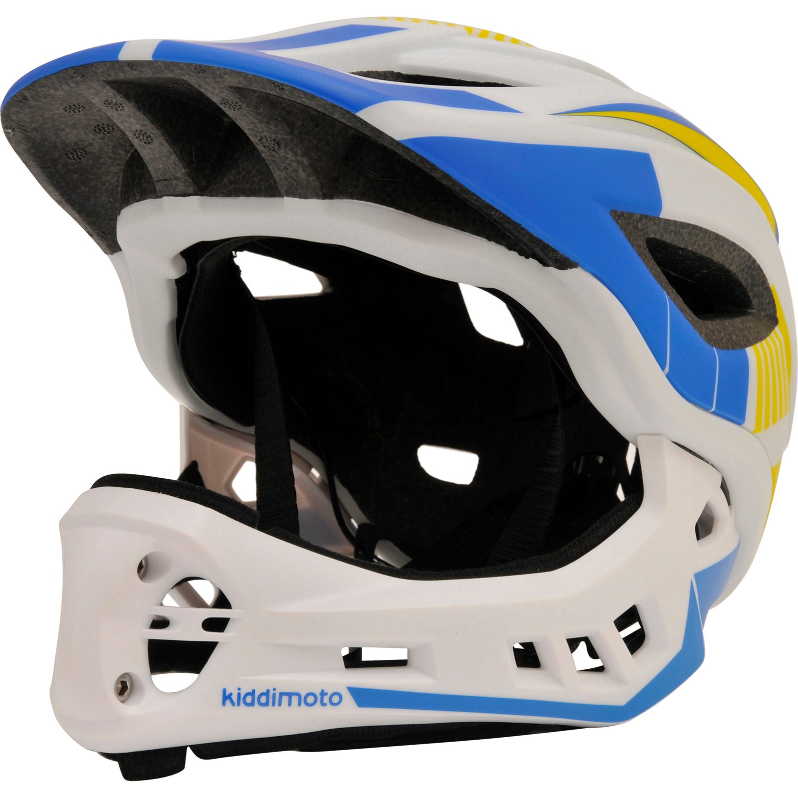 Kiddimoto Ikon Full Face 2 in 1 Helmet Blue White SkateHut