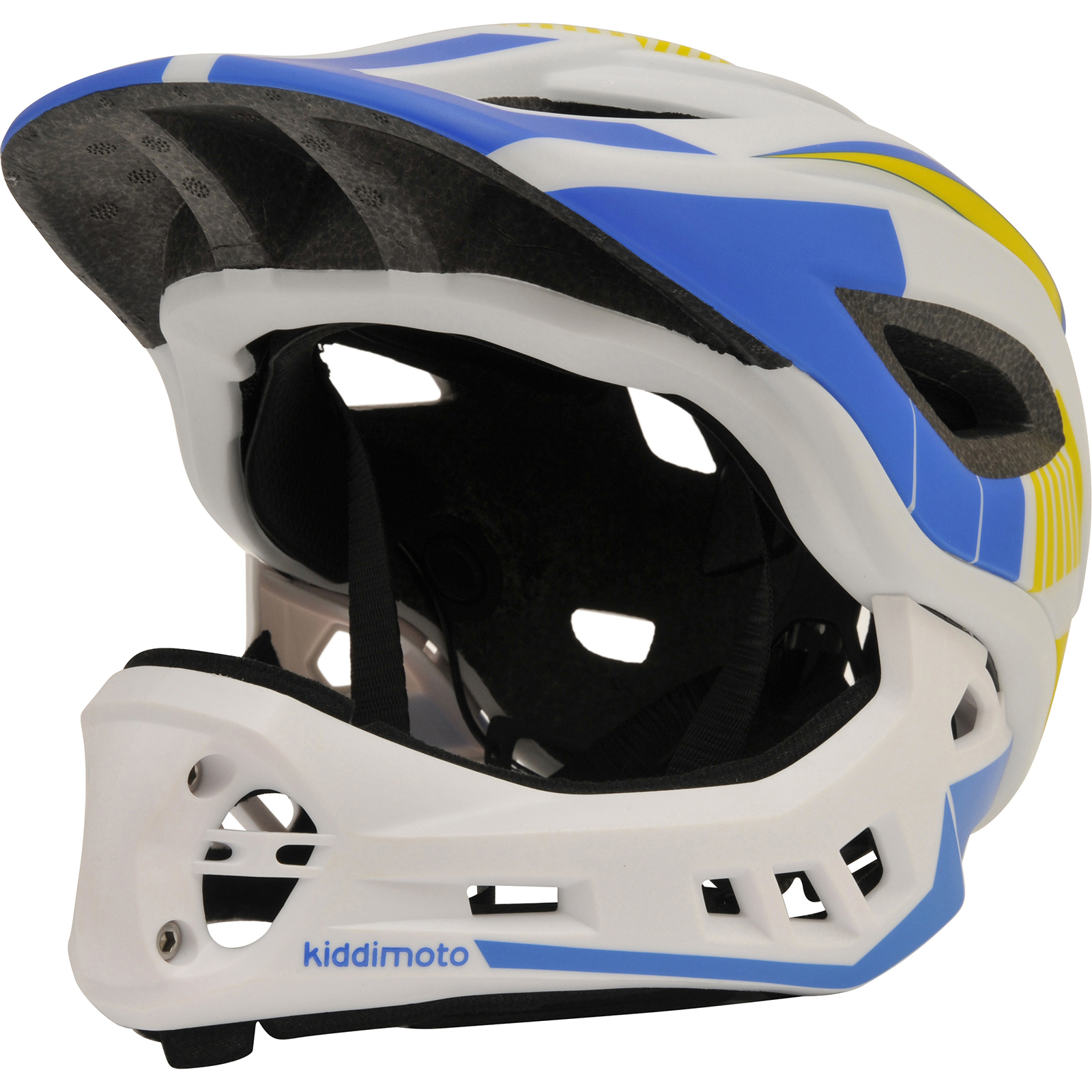Kiddimoto Ikon Full Face 2 in 1 Helmet Blue White SkateHut
