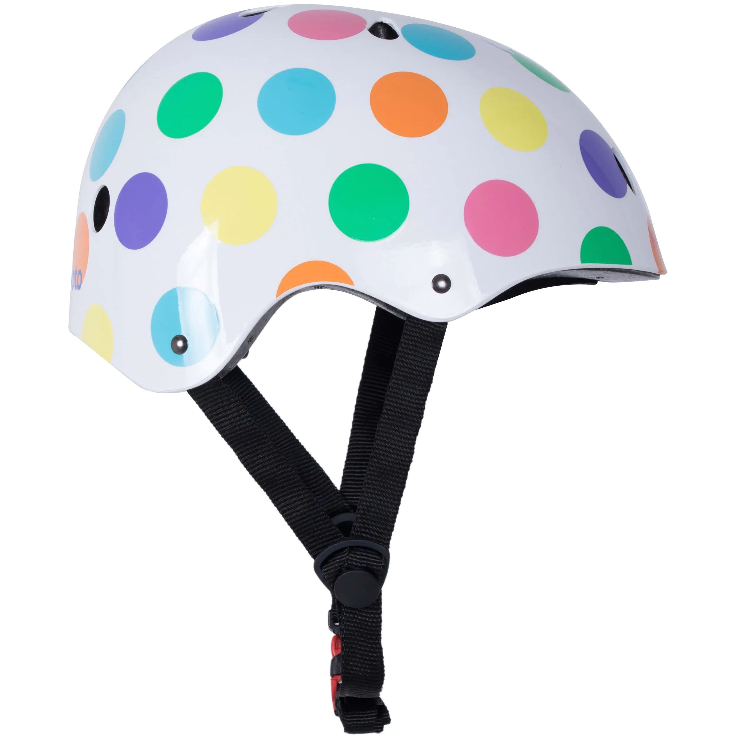 Kiddimoto pastel dotty helmet store