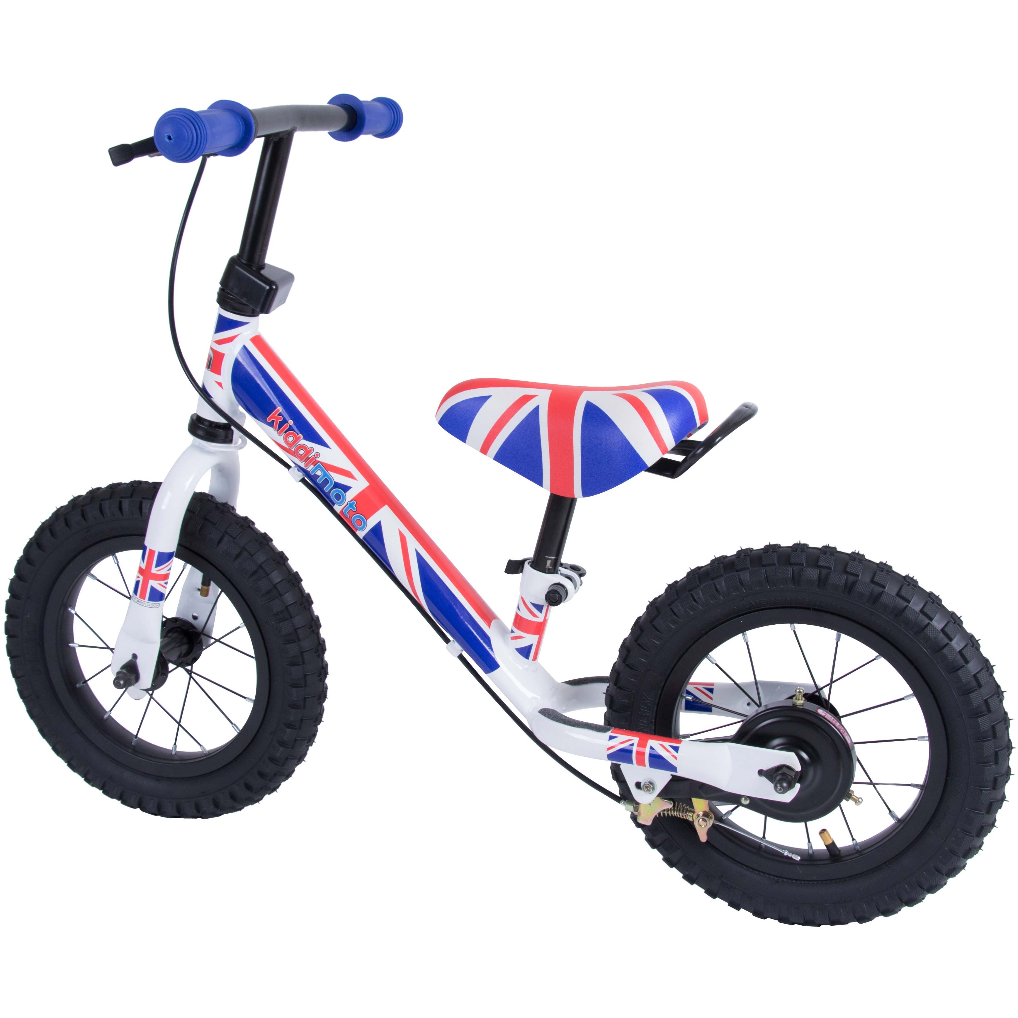 Kiddimoto Super Junior Max Union Jack Balance Bike Red White Blue