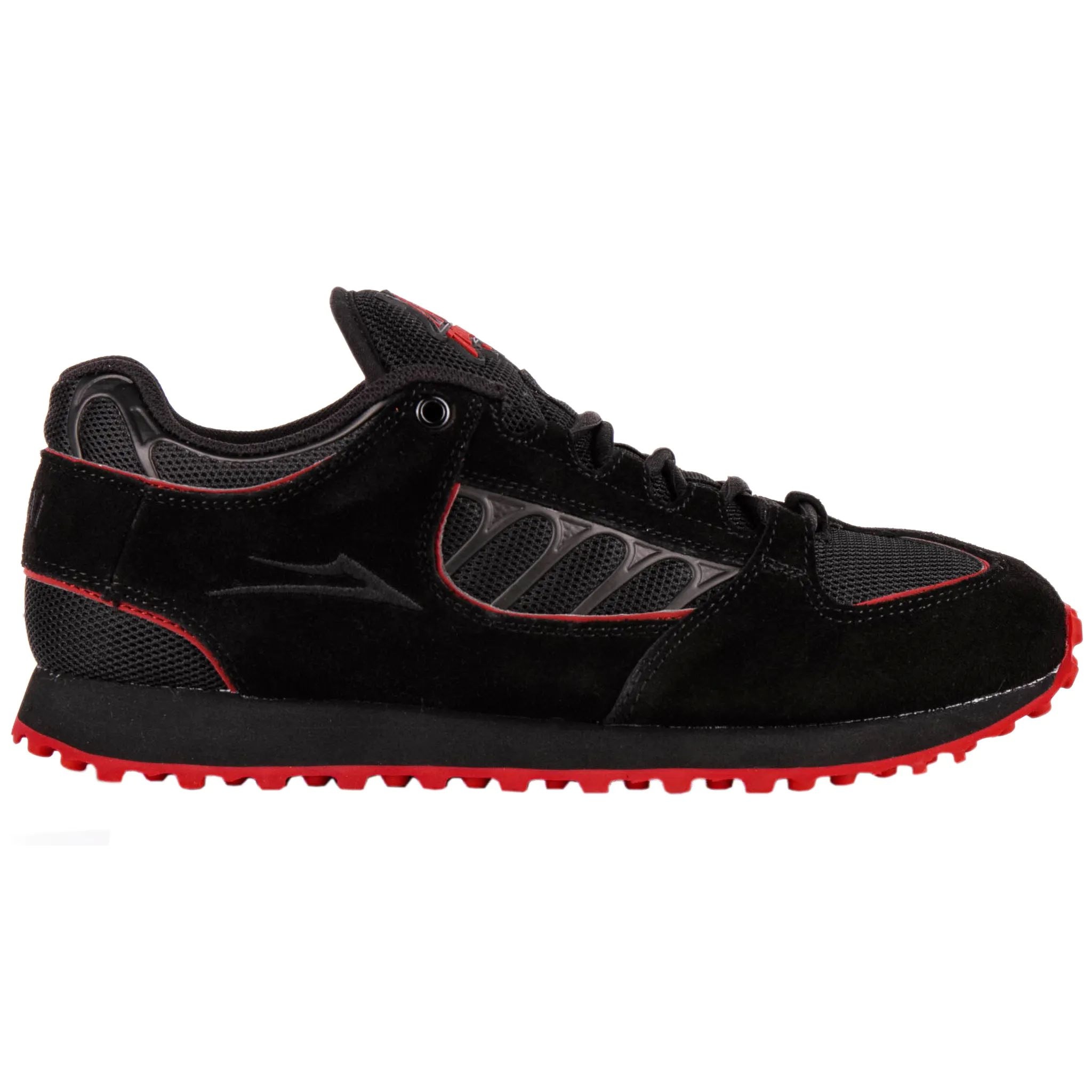 Lakai Carroll x Thrasher x Vibram Skate Shoes Black Red Suede SkateHut