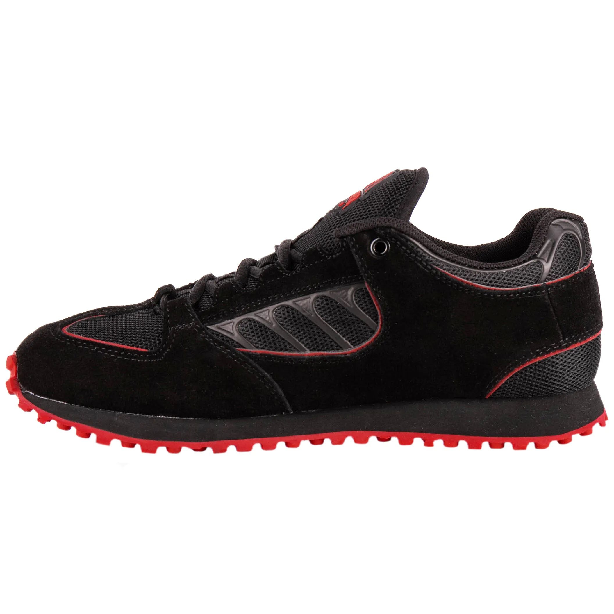 Lakai Carroll x Thrasher x Vibram Skate Shoes Black Red Suede SkateHut