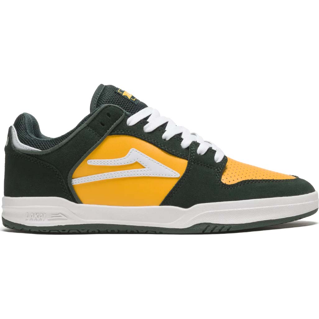 Lakai Telford Low Skate Shoes Pine Yellow Suede SkateHut