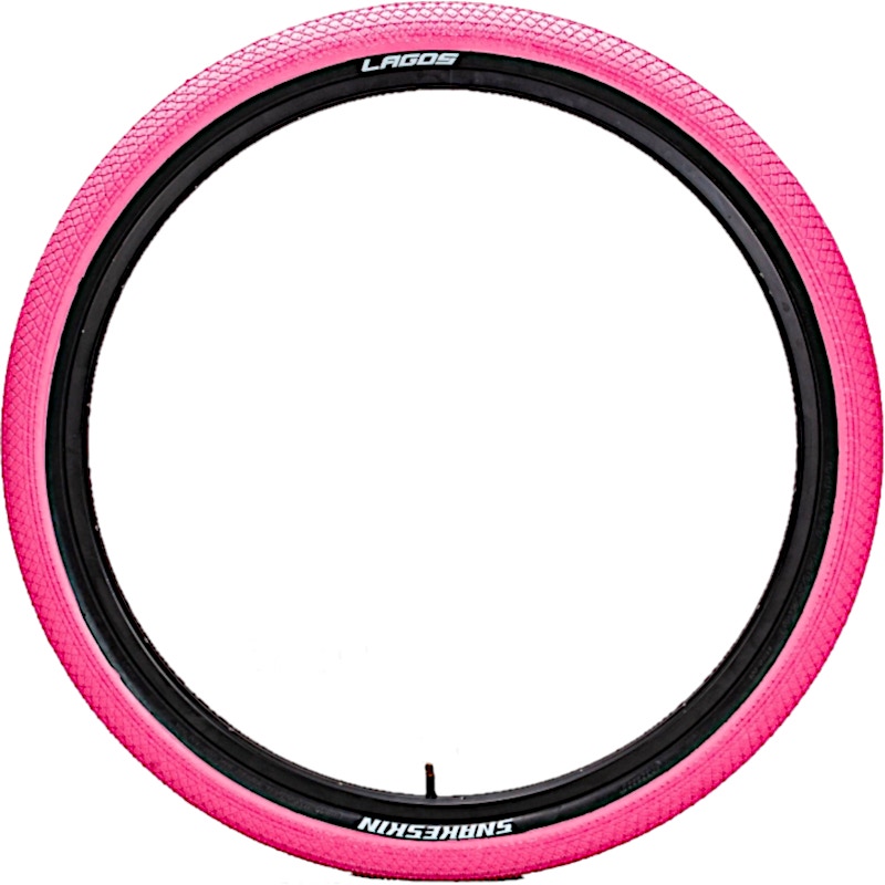 Mafiabike Snakeskin 26 BMX Tyres Pair Pink SkateHut