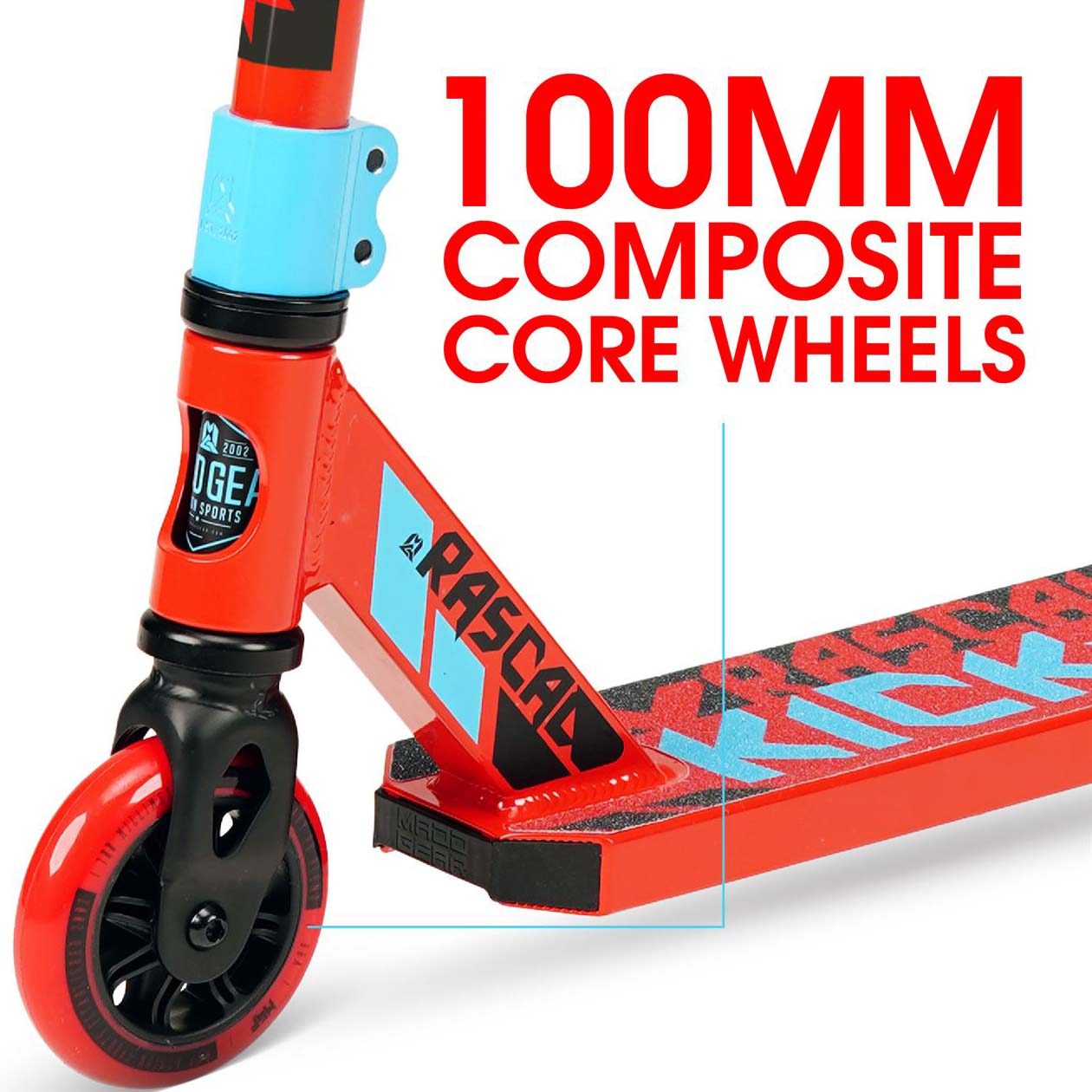 Madd Gear Kick Mini Pro Rascal IV Stunt Scooter Red/Blue SkateHut