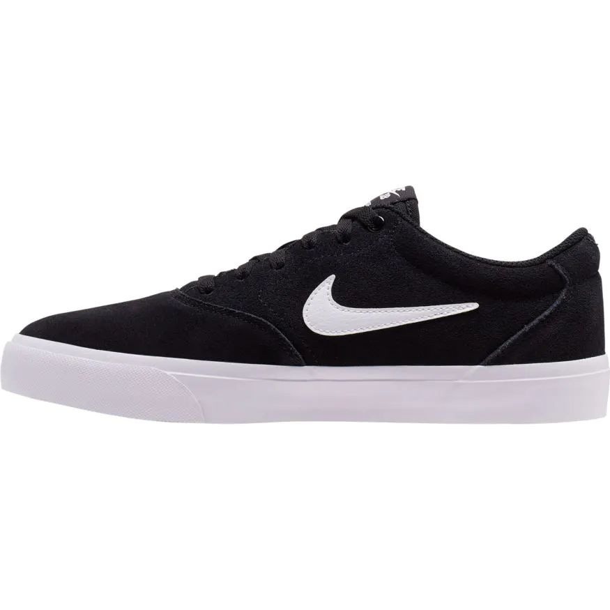 Nike SB Charge Suede SLR Skate Shoes Black White Black SkateHut