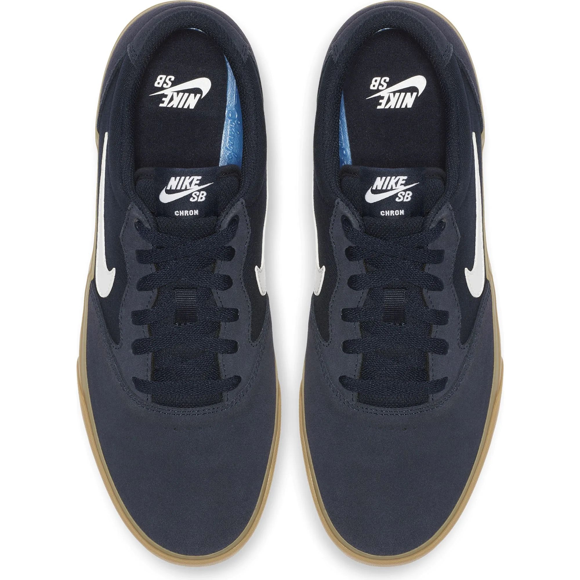 Nike SB Chron SLR Skate Shoes Obsidian White Gum SkateHut