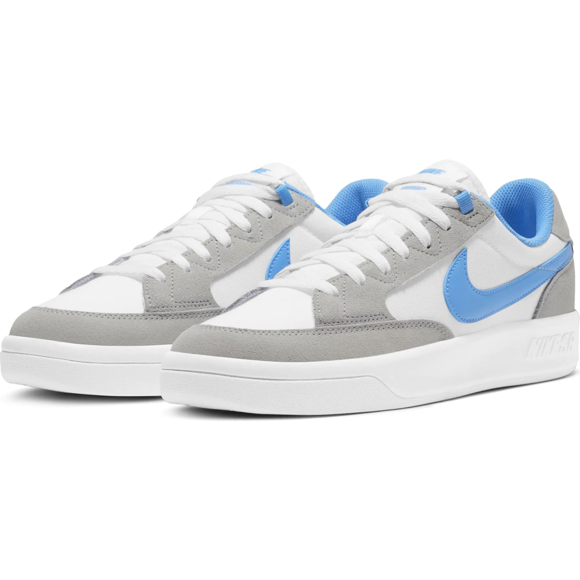 nike sb adversary premium wolf gray & university blue shoes