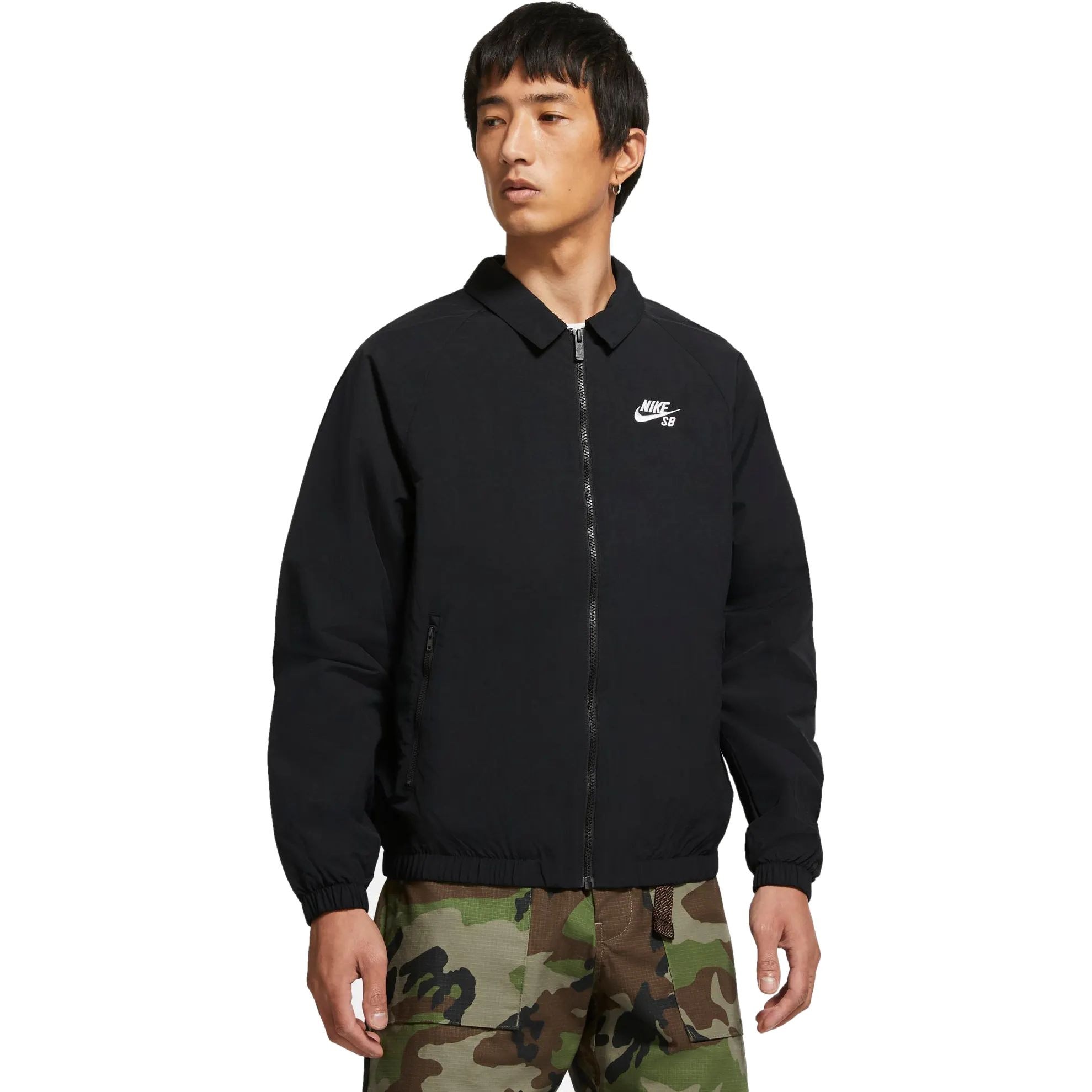 Nike SB Essential Jacket Black White SkateHut
