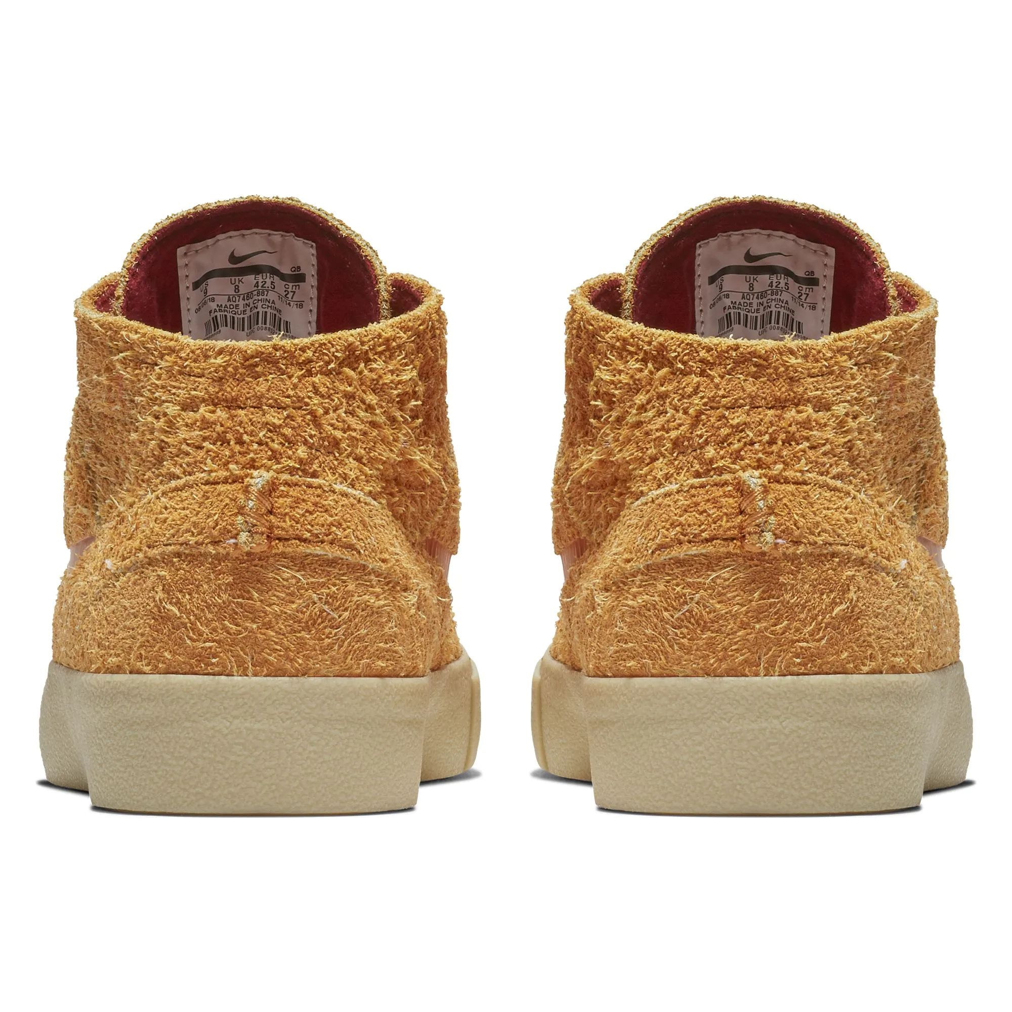 Nike SB Zoom Janoski Mid Crafted Skate Shoes Cinder Orange Cinder Orange Team Gold SkateHut